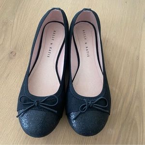 Kelly & Katie Fiona Flat Girls, Black/Textile, Sz 5 Youth